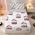thumbnail image 1 of Erosebridal Cherry Zipper Queen Comforter Set with Fitted Sheet and 2 Pillowcases Crimson Zipper Bedding Set, Crimson Cherry, Gray Reversible, 1 of 7