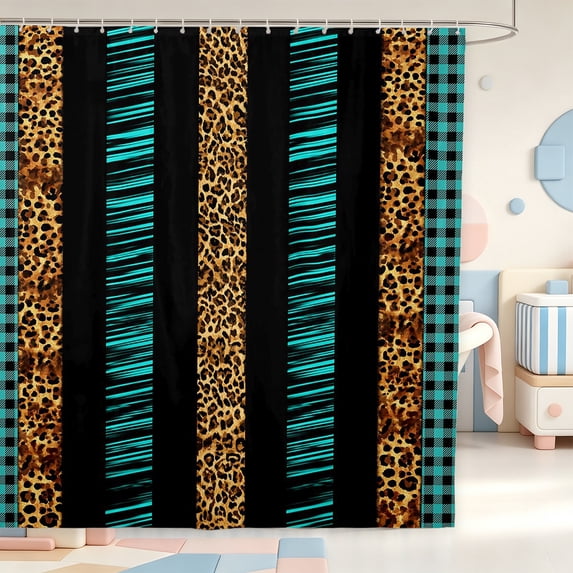 Erosebridal Chic Animal Print Shower Curtain 72Wx84L,Classic Cheetah Bathroom Shower Curtain