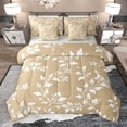 thumbnail image 1 of Erosebridal Chic Brown Bedding Comforter Set for Girls, Botanical Leaves King Bedding Sets, Gray Reversible, 7-Piece, 1 of 5