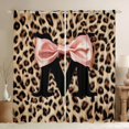 thumbnail image 1 of Erosebridal Chic Cheetah Printed Black Out Curtains For Kids,Black Letter M Monogrammed Curtains Pack of 2 (42x63 Each), 1 of 7
