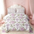 thumbnail image 1 of Erosebridal Chic Floral Bed Spread Queen, Vintage Flower Queen Coverlet Set, Pink Reversible, Lilac Damask Rose, 3-Piece (1 Quilt and 2 Pillowcases), 1 of 7