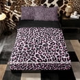 thumbnail image 1 of Erosebridal Chic Leopard Pattern Zipper Queen Comforter Set with Fitted Sheet and 2 Pillowcases,Wild Mark Print Zipper Bedding Set,Hot Pink Black,Black Reversible, 1 of 6