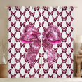 thumbnail image 1 of Erosebridal Chic Pink Bows Black Out Curtains,Safari Butterflies Hotpink Sequin Print Curtains Pack of 2 (42x63 Each) For Girls Kids, 1 of 7