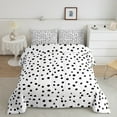 thumbnail image 1 of Erosebridal Chic Polkadots Bedding Sets with Comforter, Black White Comforter Sets, Modern Fashion Reversible Duvet Insert, Lightweight Room Decoration, 2pcs, 1 of 8