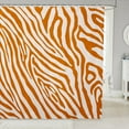 thumbnail image 1 of Erosebridal Chic Zebra Print Bathroom Curtain 72x78, Jungle Wildlife Bathroom Decor, Orange, 1 of 5