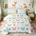 thumbnail image 1 of Erosebridal Chicken Quilt King for Girls, Easter Eggs King Coverlet Set, 3-Piece 1 Bedspread and 2 Pillowcases, 1 of 7