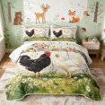 thumbnail image 1 of Erosebridal Chicken Quilt King for Girls, Rose Garden King Coverlet Set, 3 Pieces 1 Bedspread and 2 Pillowcases, 1 of 7
