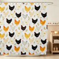 thumbnail image 1 of Erosebridal Chicken Shower Curtain 72Wx84L for Boys Girls, Farmyard Waterproof Bathroom Shower Curtain, 1 of 5