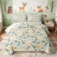 thumbnail image 1 of Erosebridal Chicken Twin Quilt Set for Boys Girls, Muted Leaves Twin Coverlet Set, 2pcs 1 Bedspread and 1 Pillowcase, 1 of 7