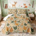 thumbnail image 1 of Erosebridal Chicken Twin Quilt Set for Girls, Wildflowers Twin Coverlet Set, 2-Piece 1 Bedspread and 1 Pillowcase, 1 of 7