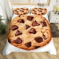 thumbnail image 1 of Erosebridal Chocolate Cookie Comforter Cover Queen, Biscuit Dessert Bedding Queen Size, Microfiber 3pcs (No Comforter), 1 of 6
