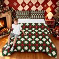 thumbnail image 1 of Erosebridal Christmas Argyle King Size Comforter Sets, Vintage Plaid Comforters King Size, Dark Green White, Christmas Reversible, 3pcs, 1 Comforter and 2 Pillowcases, 1 of 7