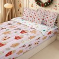 thumbnail image 1 of Erosebridal Christmas Gingerbread Man Zipper Full Size Comforter Sets with Fitted Sheet and 2 Pillowcases,Happy Xmas Zipper Bedding Set,Light Pink,Reversible, 1 of 7
