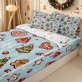 thumbnail image 1 of Erosebridal Christmas Gingerbread Zipper Queen Comforter Set with Fitted Sheet and 2 Pillowcases,Happy Xmas Zipper Bedding Set,Green Red Blue,Reversible, 1 of 7
