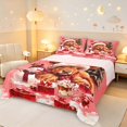Erosebridal Christmas Highland Cow Queen Sheets,Pink Snowman Tree Queen ...