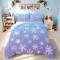 thumbnail image 1 of Erosebridal Christmas Holiday King Size Comforter Sets, Dreamy Snowflake Print Comforters King Size, Light Blue, Christmas Reversible, 3pcs, 1 Comforter and 2 Pillowcases, 1 of 7