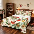 thumbnail image 1 of Manfei Christmas Tree Bed Sheets Holiday Full Size Sheets, Red Green 4 Pieces (1 Flat Sheet, 1 Fitted Sheet and 2 Pillowcases), 1 of 6