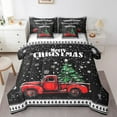 thumbnail image 1 of Erosebridal Christmas Tree Bedding Sets Queen Size, Rustic Truck Comforter Sets with Sheets, Merry Xmas Bed Set, Breathable Bedroom Decoration, 7-Piece, 1 of 4
