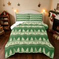 thumbnail image 1 of Manfei Christmas Tree Full Size Comforter Sets Green Bedding Comforter Set, Coral White 3 Pieces 1 Comforter and 2 Pillowcases, Xmas Reversible, 1 of 6