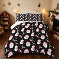 thumbnail image 1 of Manfei Christmas Tree Full Size Comforter Sets St Nick Bedding Comforter Set, Cream Red 3-Pieces 1 Comforter and 2 Pillowcases, Xmas Reversible, 1 of 6