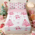 thumbnail image 1 of Erosebridal Christmas Tree Holiday Full Comforter Set with Fitted Sheet 2 Pillowcases, Purple Gold, 1 of 7