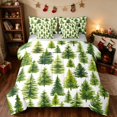 thumbnail image 1 of Manfei Christmas Tree Twin Bedding 7pcs Pine Bedding Comforter Set, Navy Silver, Gray Reversible, 1 of 6