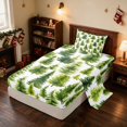 thumbnail image 1 of Manfei Christmas Tree Twin Sheets Pine Bedding, Navy Silver 3pcs (1 Flat Sheet, 1 Fitted Sheet and 1 Pillowcase), 1 of 6