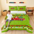 thumbnail image 1 of Erosebridal Christmas Truck Full Size Comforter Sets, Christmas Tree Bedding Comforter Set, Green Tree, Xmas Reversible 3-Piece 1 Comforter and 2 Pillowcases, 1 of 6