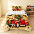 thumbnail image 1 of Erosebridal Christmas Truck Twin Comforter Sets, Christmas Tree Bedding Set, Wood Wreath, Xmas Reversible 2pcs 1 Comforter and 1 Pillowcase, 1 of 6