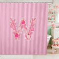 thumbnail image 1 of Manfei Christmas Waterproof Shower Curtain 72Wx72L Ornament Bathroom Curtain, Pink D, 1 of 5