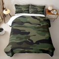 thumbnail image 1 of Erosebridal Classic Camouflage Bed Spread Queen for Boys Men, Abstract Dots Queen Coverlet Set, Olive Green, 3-Piece, 1 of 7
