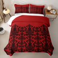 thumbnail image 1 of Erosebridal Classic Damask Flower Twin Quilt Set for Women Girls, Boho Line Stripe Twin Coverlet Set, 2-Piece, 1 of 7