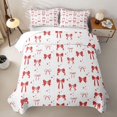 thumbnail image 1 of Erosebridal Classic Red Bow Bed Spread Queen,Ribbon Stars Queen Coverlet Set For Girls,3pcs, 1 of 7