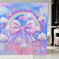 thumbnail image 1 of Erosebridal Cloud Rainbow Bow Butterfly Shower Curtain 72Wx78L for Girls, Dreamy Sky Star Flower Pastel Waterproof Bath Curtain, 1 of 5
