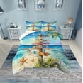 thumbnail image 1 of Erosebridal Coastal Beach Comforter Sets Twin Size, Summer Holiday Comforters & Duvets, Ocean Starfish Reversible Duvet Insert, Ultra Soft Bedroom Decorative, 2pcs, 1 of 8
