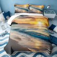 thumbnail image 1 of Erosebridal Coastal Beach Twin Quilt Set, Ocean Twin Coverlet Set, Navy Reversible 2pcs, 1 Bedspread and 1 Pillowcase, 1 of 7
