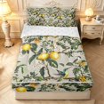 thumbnail image 1 of Erosebridal Coastal Bird Animals Zipper Full Size Comforter Sets with Fitted Sheet and 2 Pillowcases,Elegant Floral Branch Zipper Bedding Set,Beige Yellow,Reversible,4pcs, 1 of 8