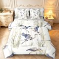 thumbnail image 1 of Erosebridal Coastal Heron Animals 7-Piece Twin Bedding,Rustic Wildlife Bedding Comforter Set,White Blue,Light Gray Reversible, 1 of 7