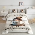 thumbnail image 1 of Erosebridal Coffee Comforter Set King Size Gnome Comforter Teens Cute Bedding Set Kawaii Duvet Set Room Decor Beige Quilt Set, 1 of 7
