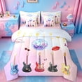 thumbnail image 1 of Erosebridal Coloful Guitar Bedding Sets Twin Size,Musical Instrument Comforter Sets with Sheets,Country Music Theme Bed in a Bag Twin Size For Youth,Lightweight Room Decor Reversible,7-Piece, 1 of 6