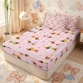 thumbnail image 1 of Erosebridal Color Stripe Sausage Dog Zipper Twin Comforter Sets with Fitted Sheet and 2 Pillowcases,Playful Dot Zipper Bedding Set,Blush Pink,4-Piece,Pink Reversible, 1 of 6