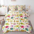 thumbnail image 1 of Erosebridal Colorful Camping RV Car Bedding Comforter Set 7 Pieces For Kids Teens,Happy Adventure Full Bedding Set For Boys Girls,Grey Reversible, 1 of 6