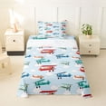 thumbnail image 1 of Erosebridal Colorful Cartoon Airplane Twin Sheet Sets,Multicolor Aircraft Theme Bedding For Boys Kids 3pcs, 1 of 6