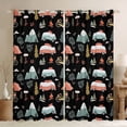 thumbnail image 1 of Erosebridal Colorful Cartoon Camper Blackout Curtains Set of 2 (52x84 Each),Rustic Farmhouse Camping Window Curtains For Boys Kids, 1 of 7