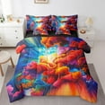 thumbnail image 1 of Erosebridal Colorful Cloud Bedding King Size, Dreamy Space Stars Duvet Set, Ultra Soft 7-Piece, 1 of 5
