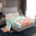 thumbnail image 1 of Erosebridal Colorful Coral Bed Sheets Twin , Seaside Botanical Plant Bedding Sets Twin Size 3-Piece, 1 of 7
