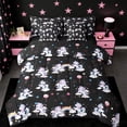 thumbnail image 1 of Erosebridal Colorful Cute Unicorn Rainbow 7 Pieces Bedding Comforter Set，Multicolor Loves Stars Full Bedding Set For Kids Girls,Reversible Black, 1 of 7