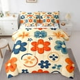 thumbnail image 1 of Erosebridal Colorful Groovy Floral Bed in a Bag Queen Size, Retro Flower Bed Set , Microfiber 7pcs, 1 of 5