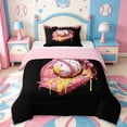 thumbnail image 1 of Erosebridal Colorful Ice Cream Drip Twin Comforter Sets,Girl Baseball Sport Games Bedding Set For Kids,Reversible pink,2 Pieces, 1 of 7
