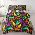 thumbnail image 1 of Erosebridal Colorful Neon Cat Bedding Queen Size,Pet Animal Comforter Sets with Sheets,Paws Kitten Lover Bedding Sets Queen Size For Teens,Microfiber Bedroom Decor,7-Piece, 1 of 6